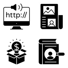 Pack of Http Glyph Icons