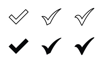 Check mark icon set, Check mark sign vector © AGUS