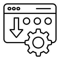 A linear design, icon of web setting