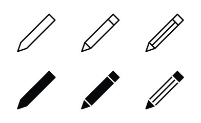 Pencil icon set. Edit sign symbol vector