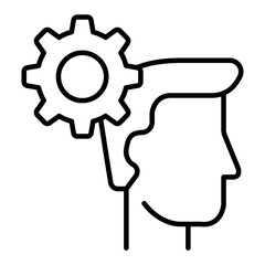 A linear design, icon of user setting