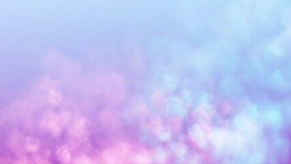 Blue and pink smoke cloud on light background. Light sky blue background. Vector illustration