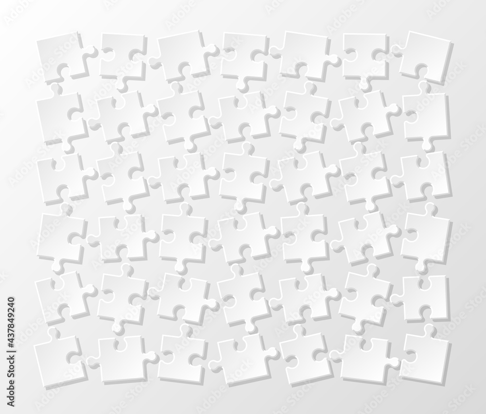 Fototapete a lot of piece flat puzzle presentation. many step circle business background. section compare servi