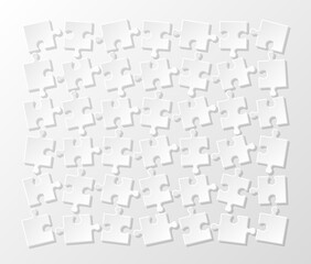 A lot of piece flat puzzle presentation. Many step circle business background. Section compare service banner. illustration template color shape . 3d Abstract Background