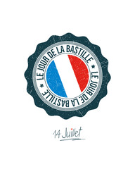 Bastille Day rubber stamp