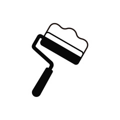Simple icon of paint roller and painting related vector icons. Vector illustration design.