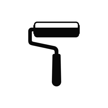 MobileSimple icon of paint roller and painting related vector icons. Vector illustration design.