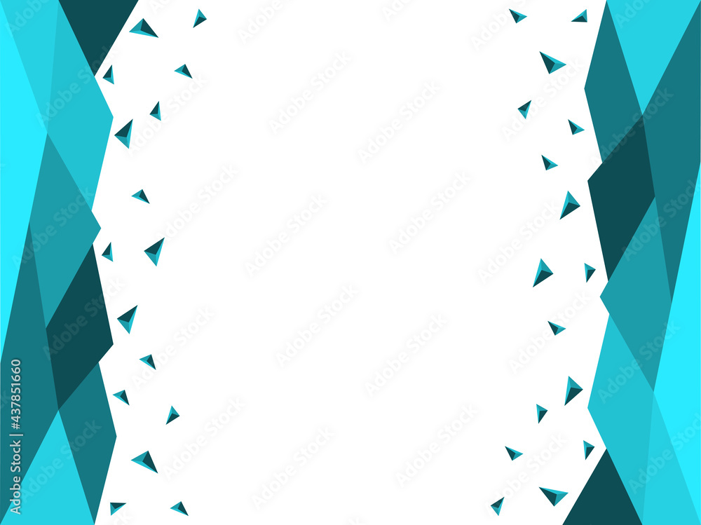 Aufkleber abstract geometric background with copy space in cyan and white color.