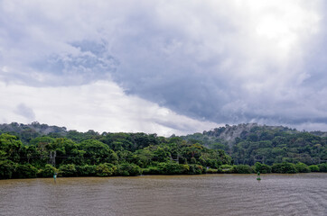 Fototapeta premium Sailing in to Gatun Lake - Panama Canal
