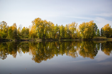 Reflection of autumn in the lake
