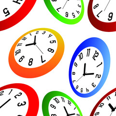 Molten colored watches.	