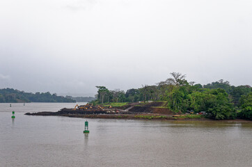 Fototapeta premium Panama - Canal Construction of the new expanded locks on the canal