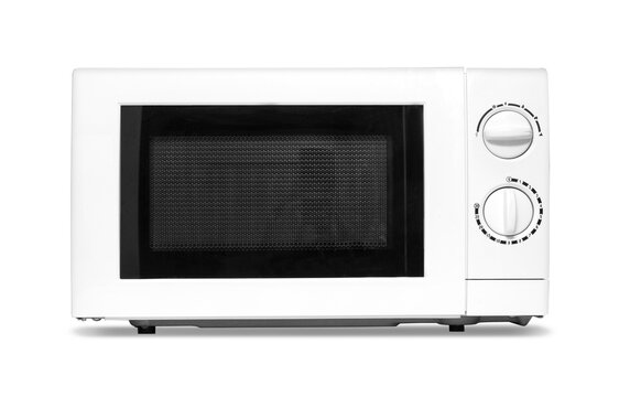 closed microwave isolated on a white background