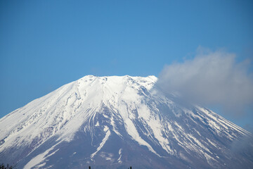 Naklejka na ściany i meble 雪をかぶった富士山