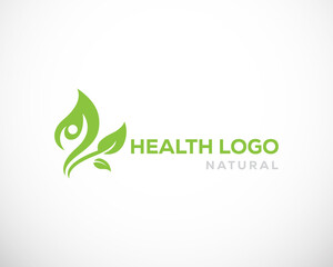 Fototapeta na wymiar Nature logo design template health logo leave