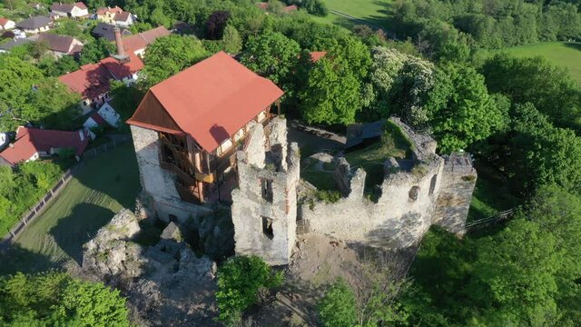 Kosumberk - Ruins of a Gothic castle with a Renaissance extension, Czech Republic, Chrudim district, county Pardubice, east Bohemia
