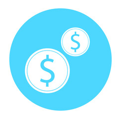 Obraz premium money coins icon on white background
