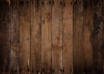 OId dark wood background. Weathered rustic wood texture from aged planks.