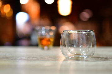 glass of champagne on table