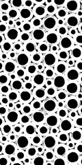 Hipster polka dot seamless pattern. Black and white abstract background with hand drawn bubbles.