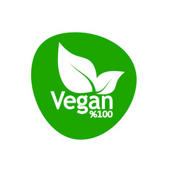 vegan icon on white background	