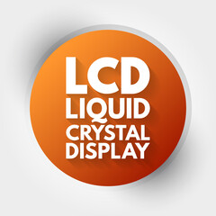 LCD - Liquid Crystal Display acronym, technology concept background