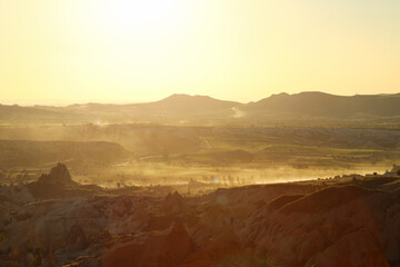 sunset in the mountains