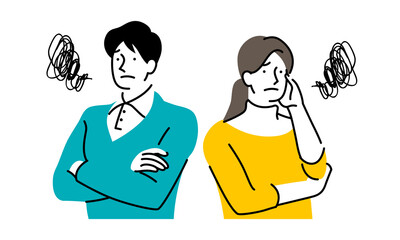 悩みを抱えた若い夫婦
