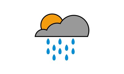 rainy cloud vector