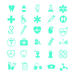 medical icons set