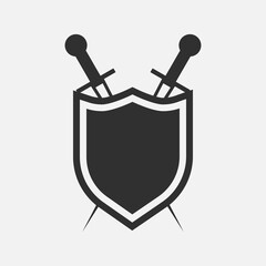 Obraz premium Shield icon vector logo template.Vector illustration isolated on white background.