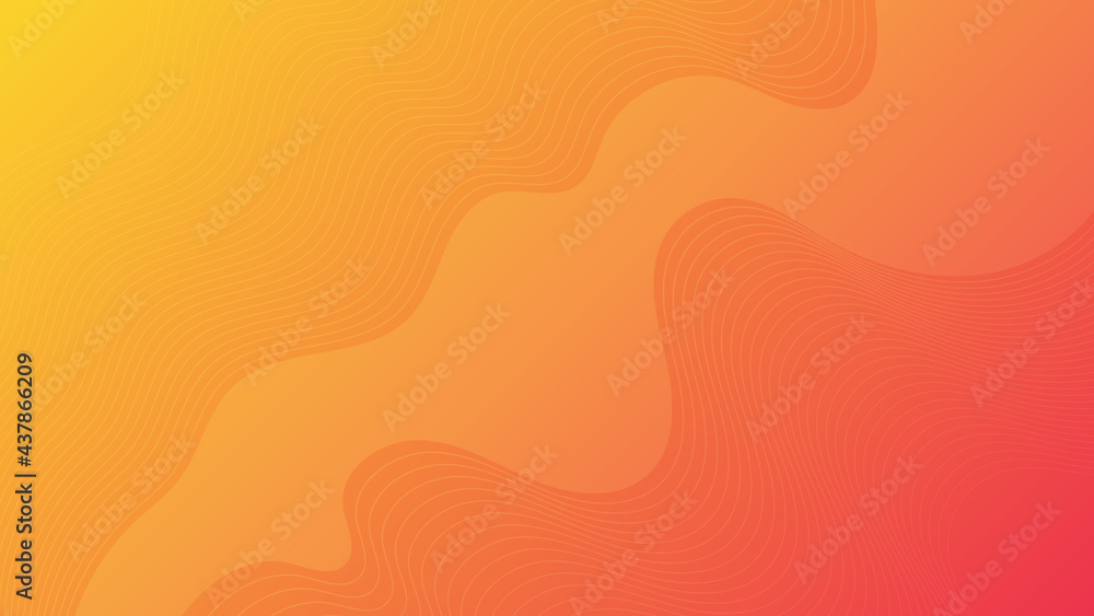 Poster modern colorful wave curve gradient background