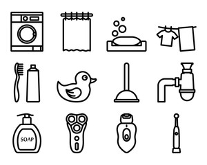 Bathroom Icon Set