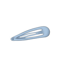 Hairpin Blue Hand Drawn Illustration	