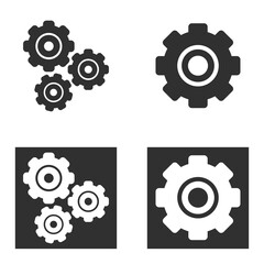 Gear icon template color editable. Gear symbol vector sign isolated on white background.