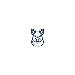 Pig outline head icon