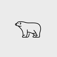 Obraz na płótnie Canvas Vector illustration of bear icon