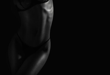 Silhouette of a beautiful female body