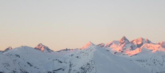 sunset in the mountains