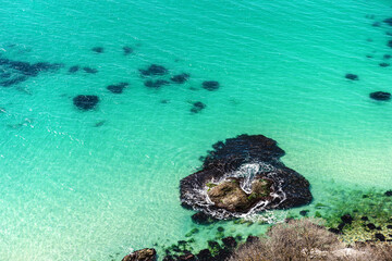 Beautiful seascape on sunny day. Beautiful summer landscape. Natural background.