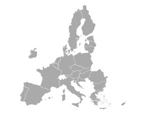 Karte der Europäischen Union - 437876812