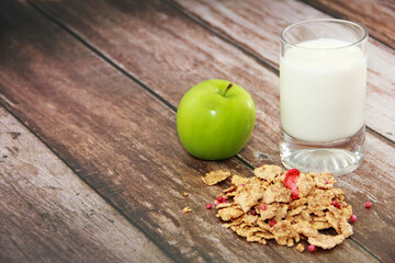 white milk drink with a glass for a kefir diet