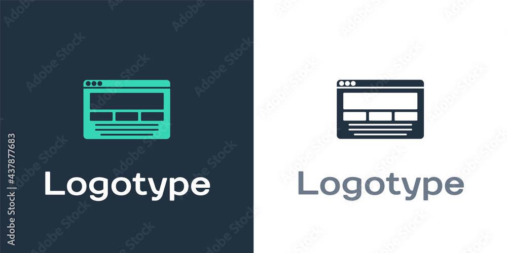 Poster logotype ui or ux design icon isolated on white background. logo design template element. vector