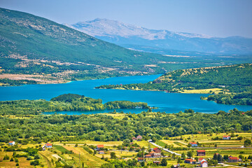 Fototapeta na wymiar Peruca lake near Vrlika in Dalmatian Zagora