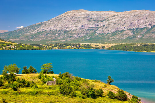 Peruca lake near Vrlika in Dalmatian Zagora