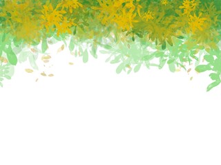 Illustration of spring leaf for background template 