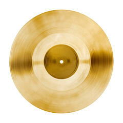 Golden vinyl record Disc design element