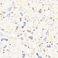 Terrazzo Texture Vector. Flooring Seamless Pattern