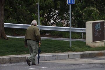 Man walking on the street