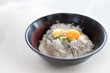 生しらすと釜揚げしらしの丼ぶり